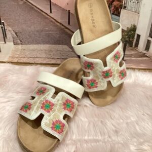 Bamboo Crochet Sandals 9M